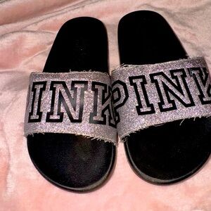 VS Pink Slide Sandals Size Small